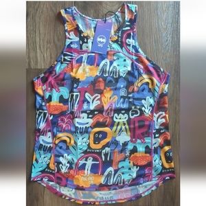 Janji Women's Helio Tech Tank Colorful Design Mt Merapi Sz XS NWT Retal $58